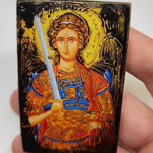 Archangel Michael Icon – Handmade Orthodox Wooden Icon – Warrior Angel
