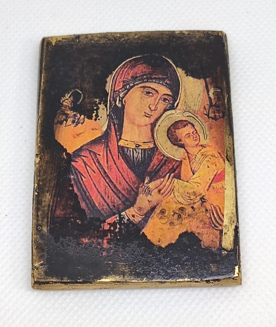 Orthodox Wooden Icon of Virgin Mary & Child | Handmade Christian Art - Etsy