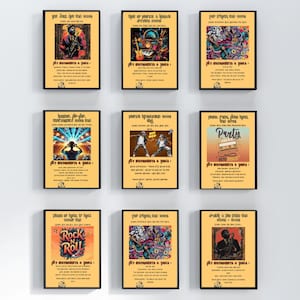 Music History Timeline Posters: 1920s-2000s Evolution, Educational Print (Digital Download)