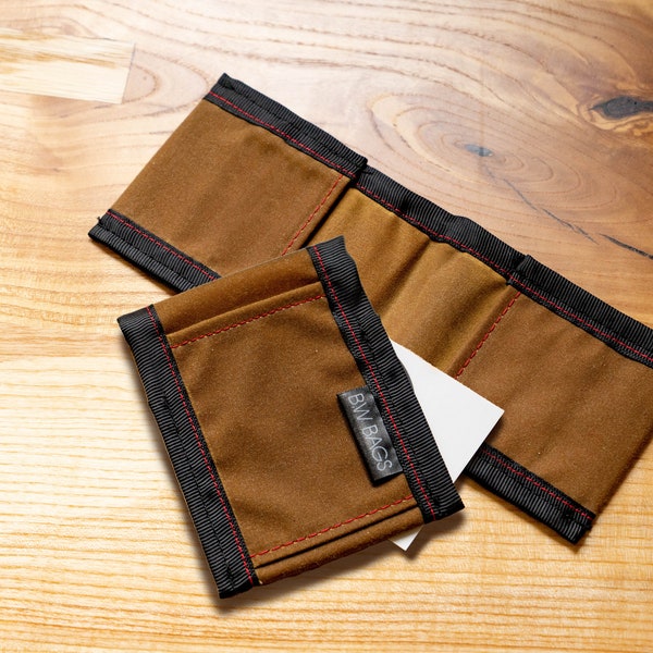 Slimline Minimalist Bifold Wallet / Card Holder - Various Colours - Made from recycled fabric offcuts