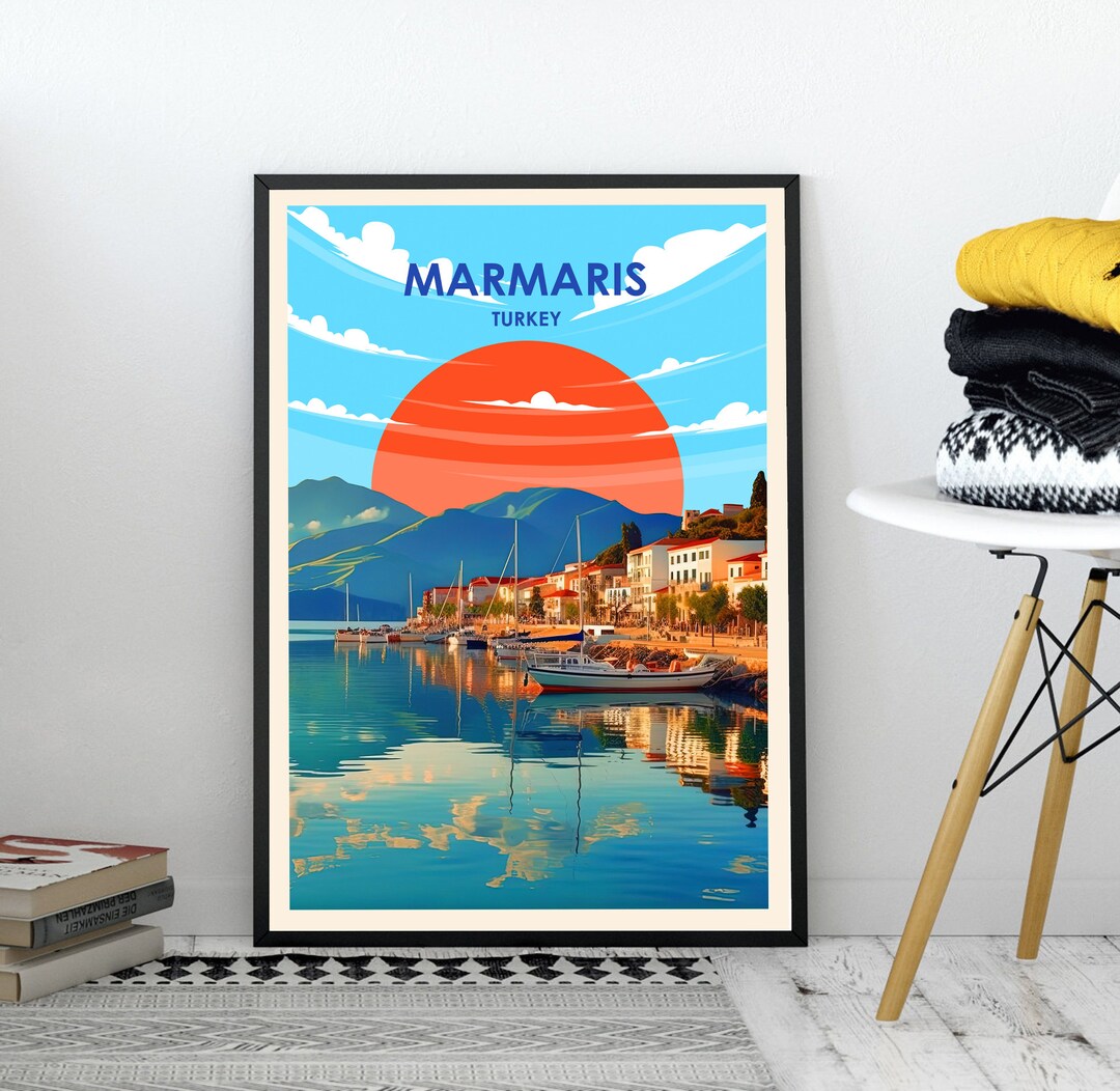 Marmaris Poster Marmaris Print Marmaris Art Turkey Poster Etsy