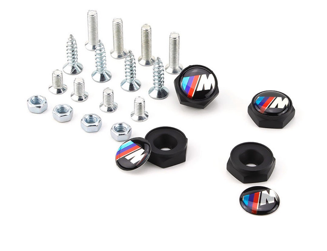 BMW License Plate Screw Bolts Set of 4 Universal Fit M Performance X4