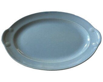 vintage des années 30 Taylor, Smith & Taylor China Company pastels Lu-ray bleu Windor plat de service USA