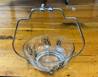 Very Cool Retro Dip Or Relish Dish With Stand