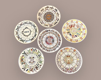 ヴィンテージ ウェッジウッド カレンダープレートセット 1972～1977年
