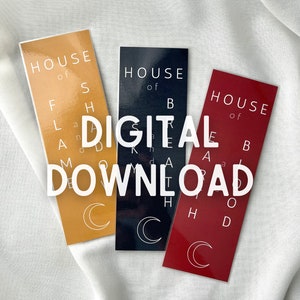 DIGITAL DOWNLOAD - Crescent City Series - Bookmark Set - Matches Covers