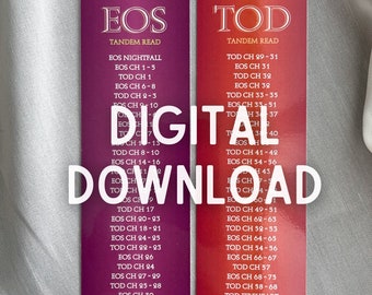 DIGITALER DOWNLOAD - Thron aus Glas - Tandem Lesezeichen - 2er Set - Streichhölzer Neue Cover