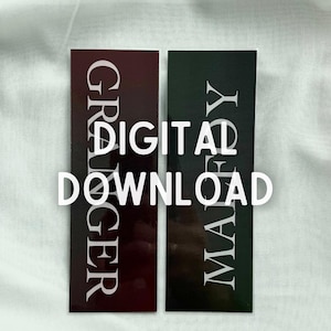 DIGITAL DOWNLOAD - Dramione Fanfic Bookmark - Draco Malfoy Hermione Granger