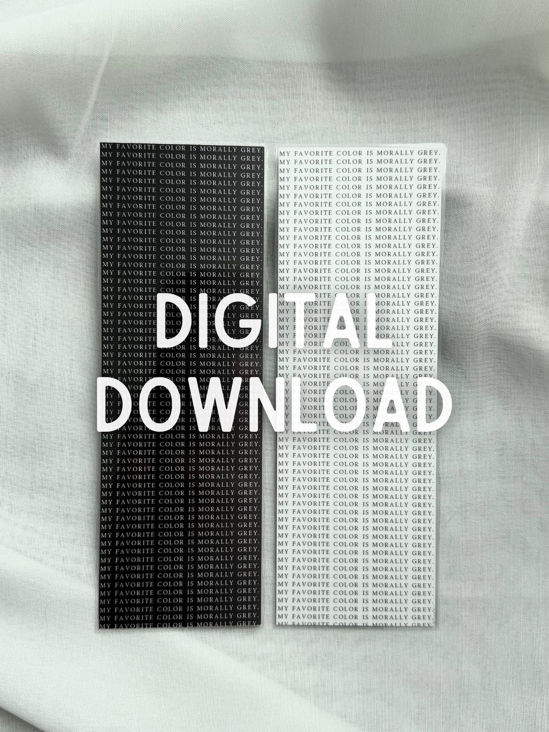 DIGITAL DOWNLOAD - My Favorite Color is Morally Grey Bookmark - Etsy