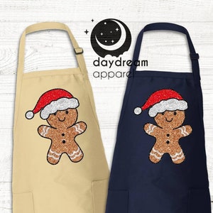 Christmas Gingerbread Apron, Ginger Cookies Apron, Christmas Jolly Apron, Christmas Party Gift, Santa Claus Apron, Christmas Women Gift