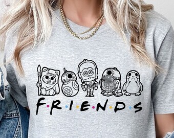 Star Wars Friends Shirt, Star Wars T-Shirt, Storm Trooper Tee, Ewok Shirt, Robot BB8 Shirt, R2D2 Shirt, Porg Shirt, Star Wars Kids Shirt
