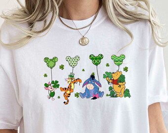 Comfort Colors Shirt, Disney St Patricks Tee, Winnie The Pooh Tee, Tigger Shirt, Piglet Shirt, Eeyore Tee, Irish Day Tee, Lucky Shamrock Tee