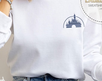 Classic Disney Logo Hoodie, Embroidered Sweatshirt, Personalized Theme Park Fashion, Magic Kingdom Gift, Disneyland Sweater