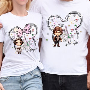 Disney Star Wars Shirt, Leia Organa Shirt, Han Solo T-Shirt, Disney Couples Tee, Disney Vacation Tee, Star Wars Kids Tee, Disney Family Tee