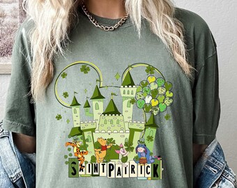 Comfort Colors Shirt, Winnie St Patricks Tee, Winnie The Pooh Tee, Lucky Tigger Tee, St Paddy's Day Tee, Piglet Shirt, Eeyore Tee, Irish Tee