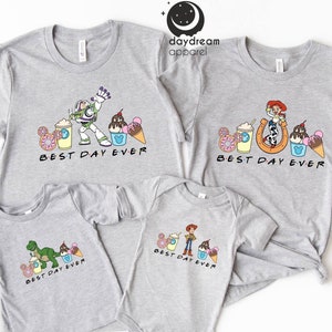 Disney Toy Story Shirt, Best Day Ever Tee, Toy Story Snacks Tee, Sheriff Woody Tee, Buzz Lightyear Tee, Jessie Tee, Aliens Tee, Rex Shirt