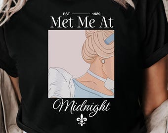 Fairytale Princess Tee, Met Me At Midnight Shirt, Vintage Cinderella EST. 1988, Magical Disney Girl Outfit, Gift For Her, Disney Shirt