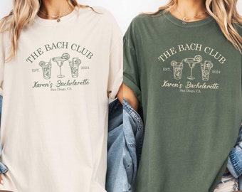 Custom Bach Party Shirt, Bach Club T-Shirt, Comfort Colors Tee, Bride Name Shirt, Wedding Party Tee, Cocktail  Joy T-Shirt, Hen Party Shirt