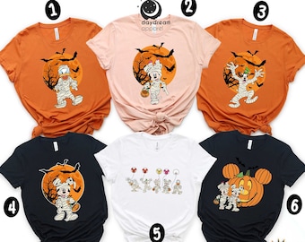 Halloween Disney T-shirt, Custom Mummy Tee, Pumpkin Gift Shirt, Disney Halloween Party Shirt, Halloween Lover Shirt, Disney Vocation T-shirt