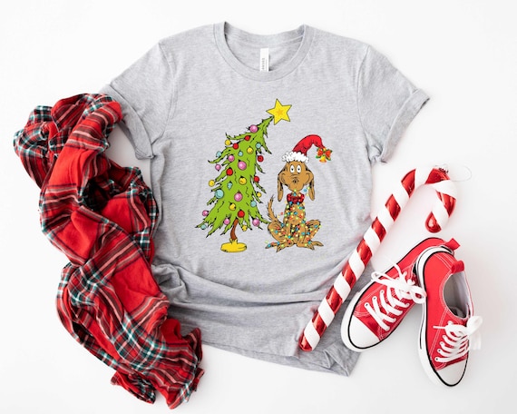 Max Grinch Shirt, Whimsical Grinch Max Tree Shirt, Xmas Party Shirt, Funny Grinch Gift, Dog Max T-shirt, Christmas Tree Tee