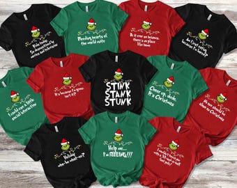 Grinch Shirt, Funny Christmas Shirt, Custom Christmas Family Shirt, Personalized Gift, Grinch Saying Shirt, Santa Grinch Tee, Xmas Shirt