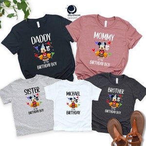 Custom Birthday Boy Shirt, Disney Birthday Boy Shirt, Mickey Birthday Tee, Family Birthday Shirt, Birthday Daddy Tee, Birthday Mommy Shirt
