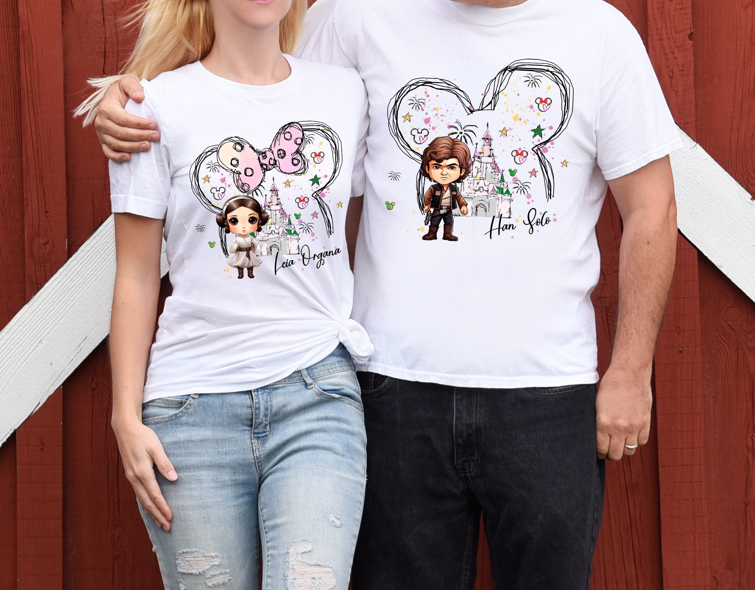Camisa de Disney Star Wars, camisa de Leia Organa, camiseta de Han Solo, camiseta de parejas de Disney, camiseta de vacaciones de Disney, camiseta para niños de Star Wars, camiseta de la familia Disney