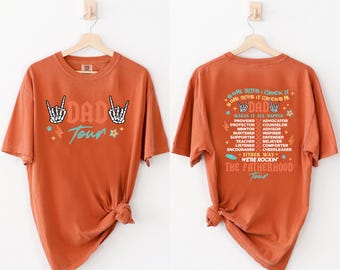 Skeleton Dad Tour Comfort Colors Shirt, Front Back Rock Dad Tee, Fatherhood Gift Shirt, Funny Father's Day Gift, Cool Dad Club T-Shirt