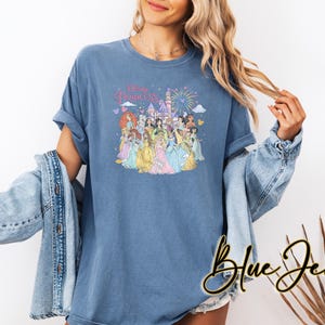 Comfort Colors Castle Princess Shirt, Disney Group Princess Tee, Ariel Rapunzel Belle Tiana T-shirt, The Princess's Gift, Fairy Tales Tee image 7