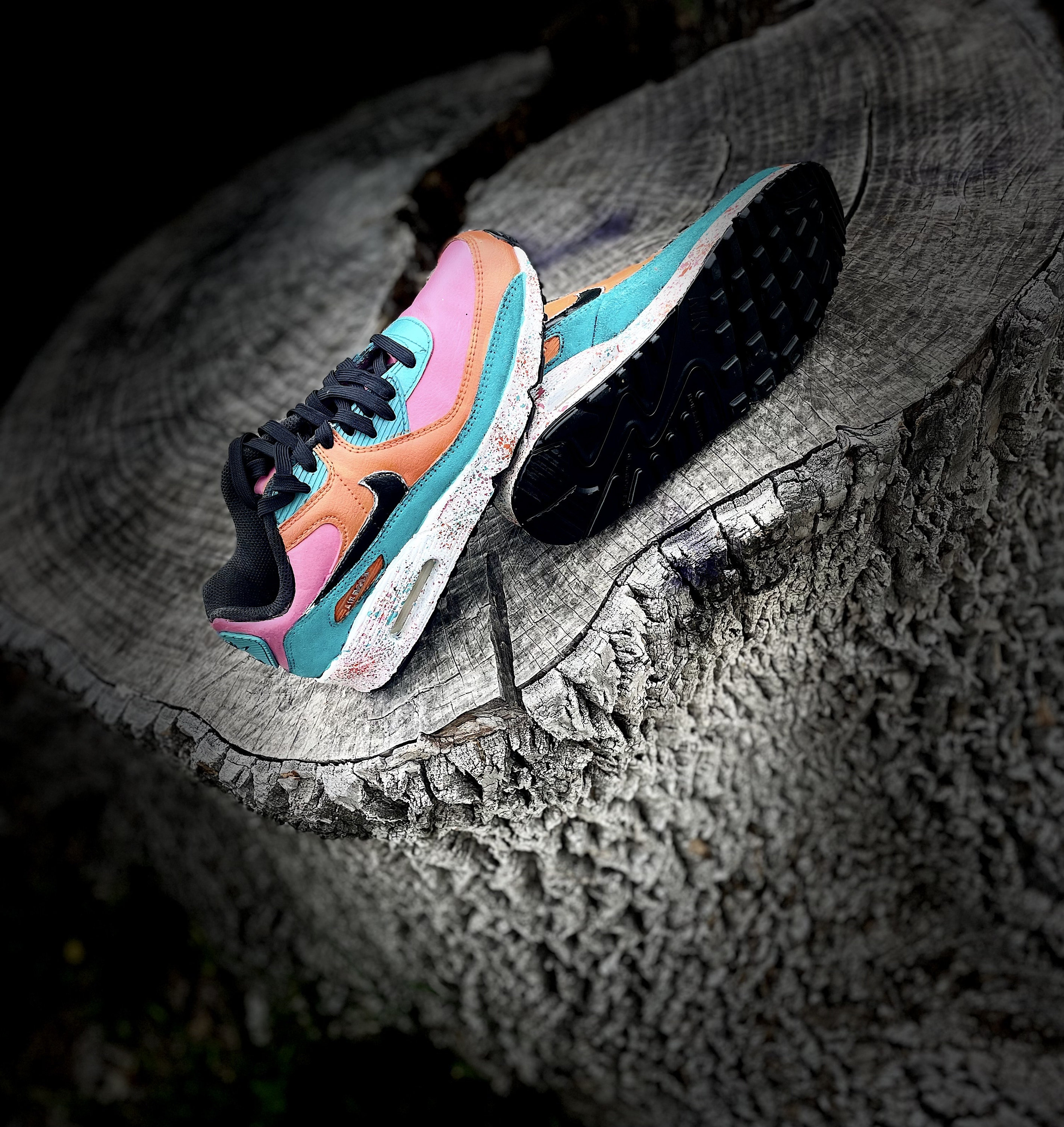 Nike Air Max 90 Custom Black 'Tiffany Blue Pollock' Edition