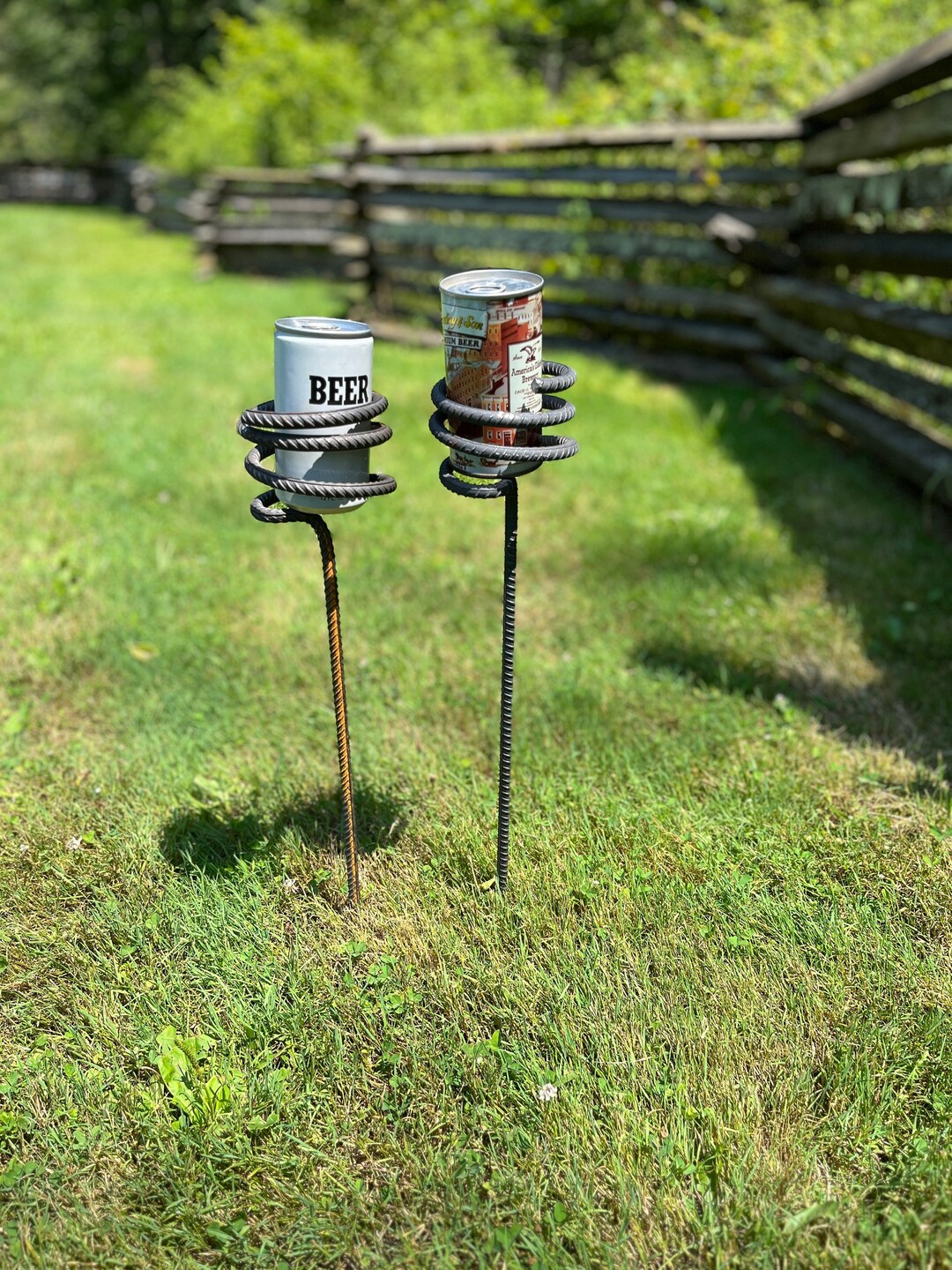 2 Handcrafted Rebar Drink Holder Rustic Elegancea Unique Etsy