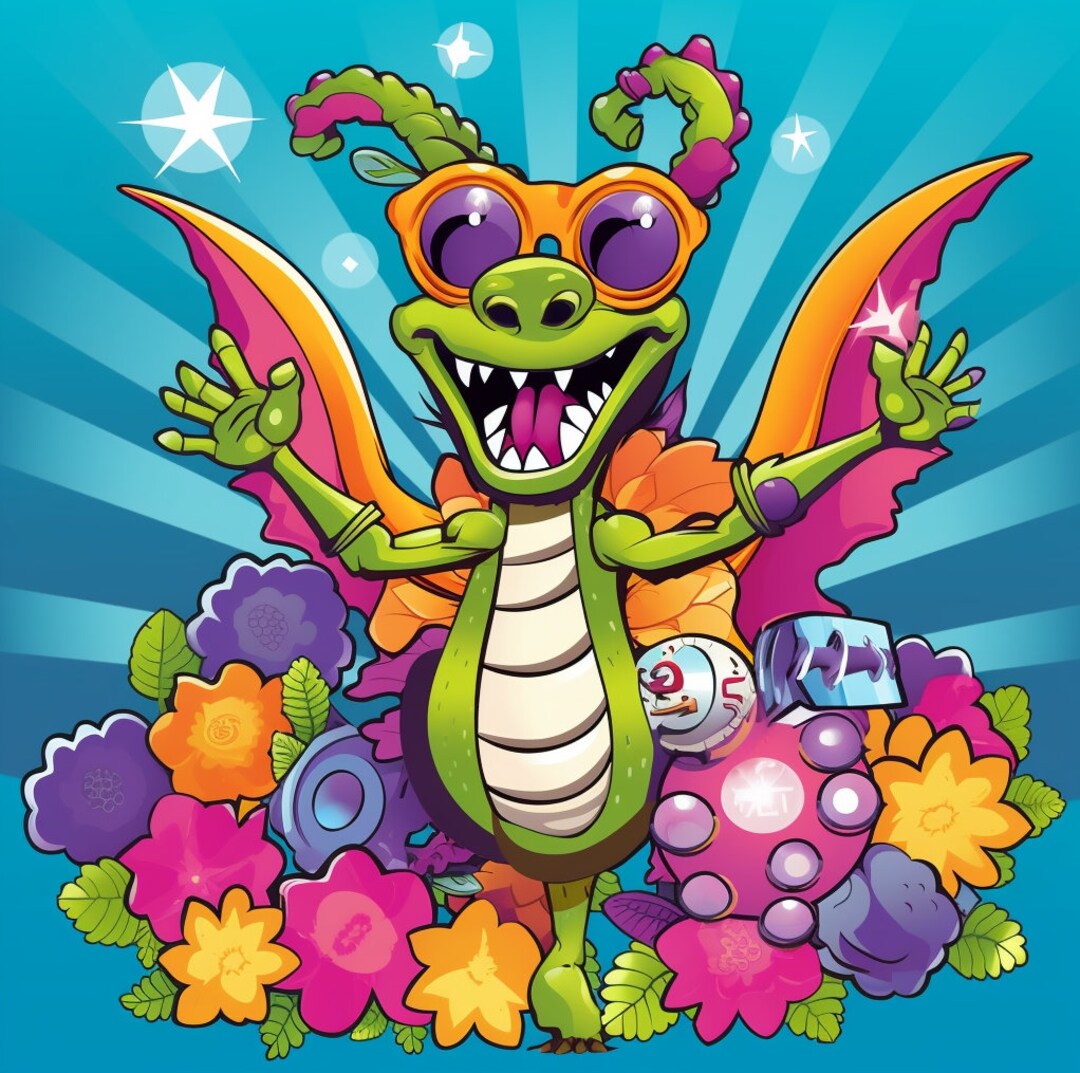 Disco Dragon 2 - Etsy