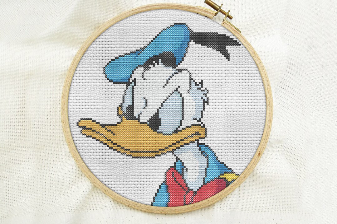 Donald Duck Cross Stitch Pattern Instant Download PDF Etsy