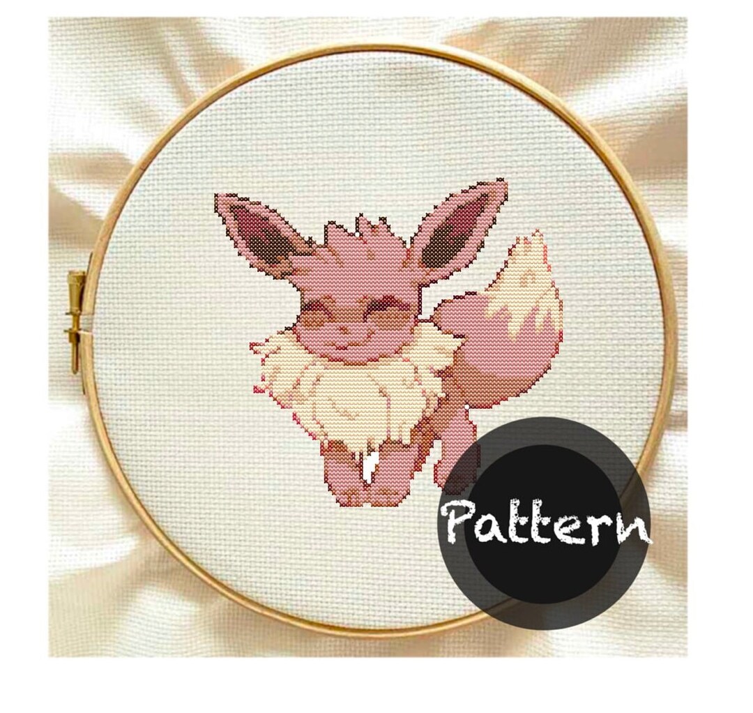 Cute Eevee Pokemon Cross Stitch Pattern Instant Download - Etsy