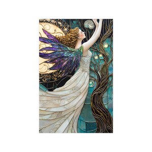Póster de hadas caprichoso, decoración de pared encantadora, impresiones verticales y horizontales, decoración mágica para el hogar, regalo para amantes de la naturaleza.