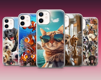 Pet Animal Phone Case Puppy Furry Cover for iPhone 17Pro, 16, 15 , 14, Samsung S26 Ultra, S25, S23Fe, A37, A57, A26, A17, Pixel 10A, 9