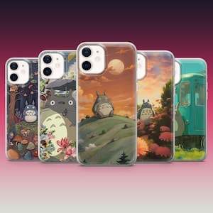 Neighbor Totoro Phone Case Ghibli Anime Cover for iPhone 16 Pro , 15, 14, 13, Samsung S25 Ultra, S24Fe, S23, A16, A56, A26, A15, Pixel 9, 8