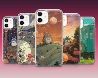 Nachbar Totoro Handyhülle Ghibli Anime Cover für iPhone 17Pro, 16, 15 , 14, Samsung S26 Ultra, S25, S23Fe, A37, A57, A26, A17, Pixel 10A, 9