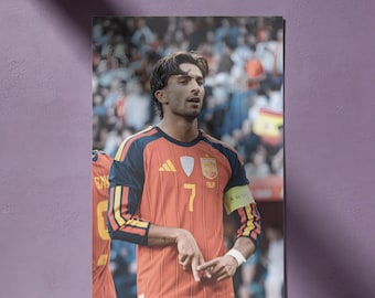Ferran Torres Poster, Barcelona Football Star Wall Art, Spain Soccer Player Print, Football Fan Decor, Sports Bedroom Artwork