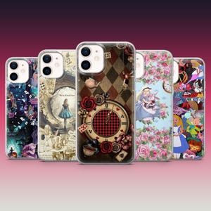 Funda de teléfono Wonderland con diseño de Alicia en el país de las maravillas para iPhone 17 Air, 16, 15, 14, Samsung S25 Ultra, S24Fe, S23, A16, A56, A26, A15, Pixel 10, 9, 8A