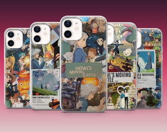 Étui pour téléphone Château ambulant Howl Calcifer Cover pour iPhone 17Pro, 16, 15, 14, Samsung S26 Ultra, S25, S23Fe, A37, A57, A26, A17, Pixel 10A, 9