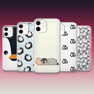 Cute Penguin Phone Case Water Animal Cover for iPhone 16 Pro , 15 , 14, 13, Samsung S25 Ultra, S24Fe, S23, A16, A56, A26, A15, Pixel 9, 8, 7