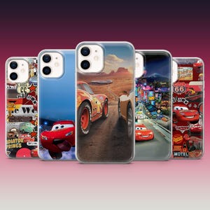 Lightning McQueen Phone Case Cars Disney Cover for iPhone 17 Pro, 16, 15, 14, Samsung S25 Ultra, S24Fe, S23, A16, A56, A26, A15, Pixel 10