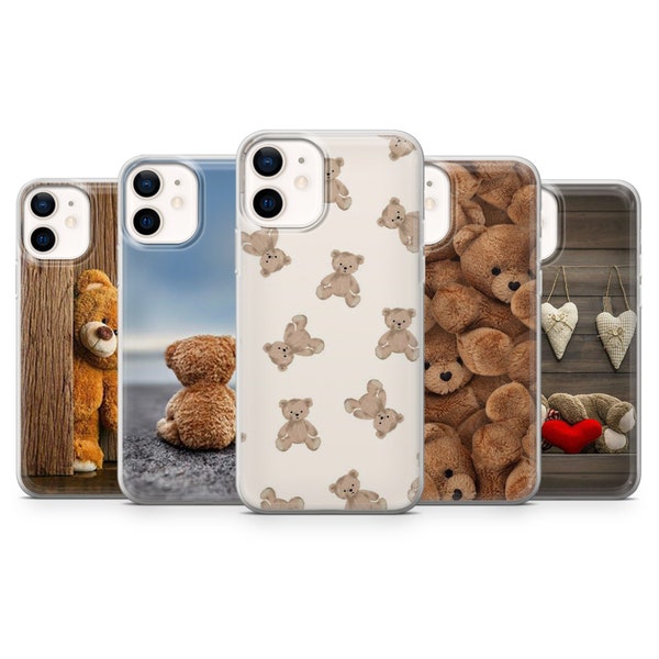 Kuscheltier Handy Hülle Stofftier Teddy Bär Cover für Iphone 15,14,13,12,11,,,Samsung S23Ultra,S22,S21FE,A54,A34,A14,A13,Pixel 7A,6Pro