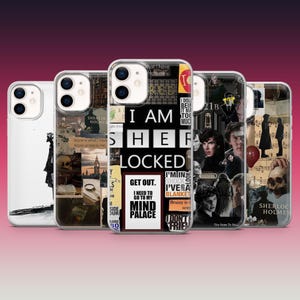 Sherlock Holmes Detektiv Collage Cover Handyhülle für iPhone 16 , 15, 14, 13, Samsung S25 Ultra, S24Fe, S23, A16, A56, A26, A15, Pixel 9, 8