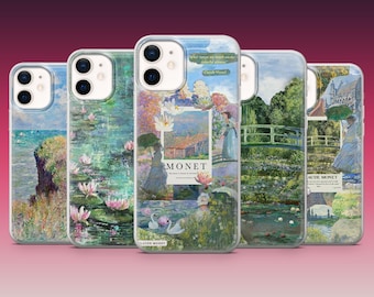 Claude Monet Phone Case Impressionist Art Cover for iPhone 17Pro, 16, 15 , 14, Samsung S26+, S25, S23Fe, A37, A57, A26, A17, Pixel 10A, 9