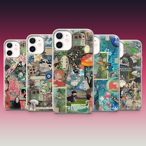 Studio Ghibli Phone Case Totoro Spirited Cover for iPhone 16, 15, 14, 13, Samsung S25 Ultra, S24Fe, S23, A16, A56, A26, A15, Pixel 9, 8, 7