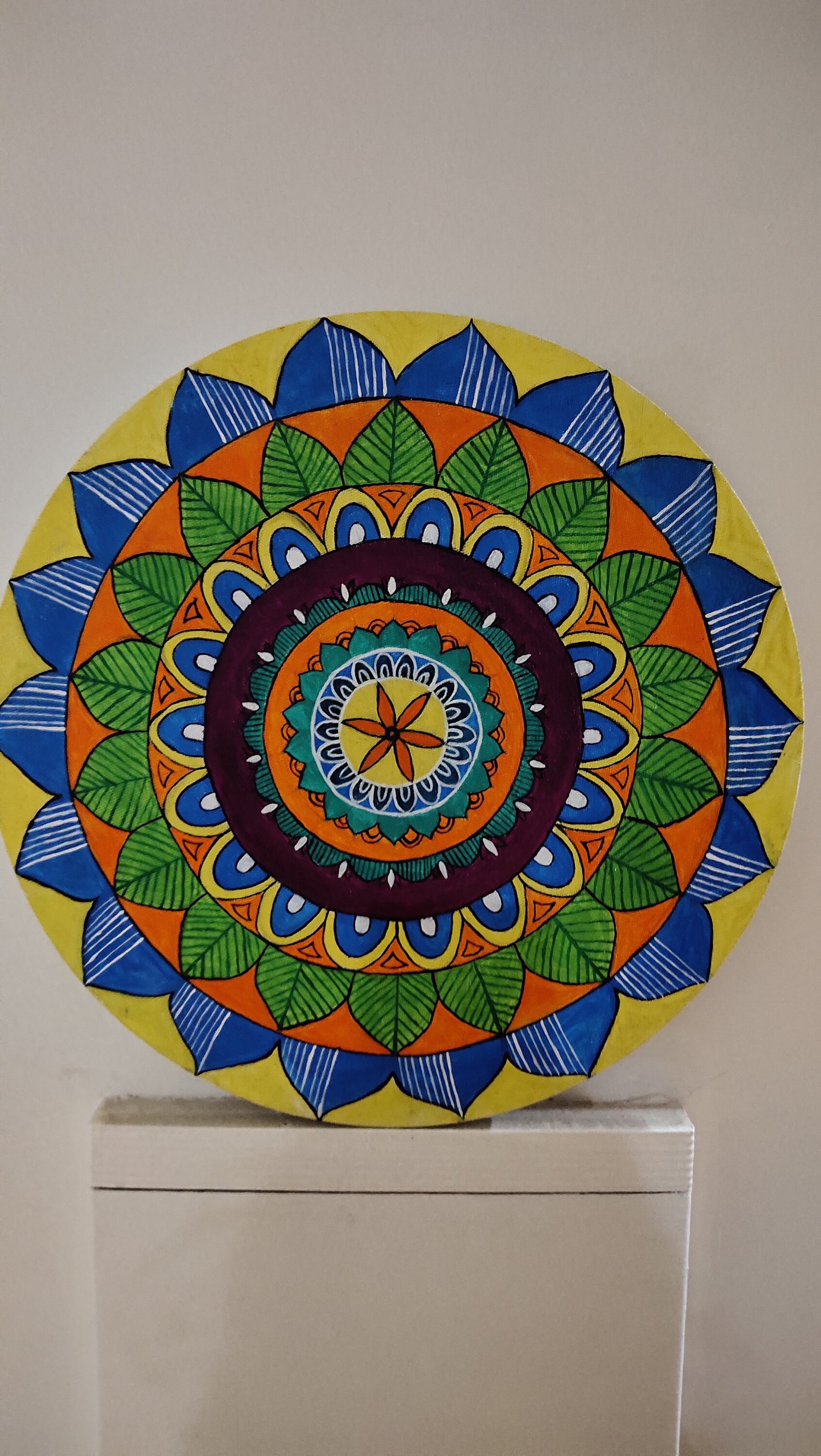 Mandala Art on Canvas Etsy