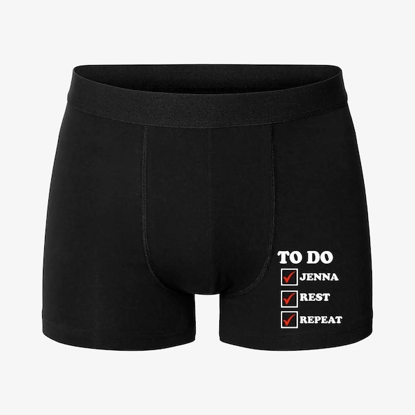 To Do List personalised / novelty men’s trunks, novelty underwear/fun trunks for men ideal gift girlfriend/wife gift to boyfriend/husband