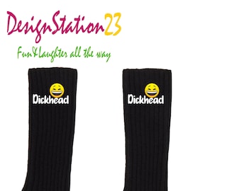 Fun,Novelty Rude Dickhead Unisex Socks. Offensive socks for him, her Gifts etc. birthday gifts,Dad gifts,boyfriend gifts.